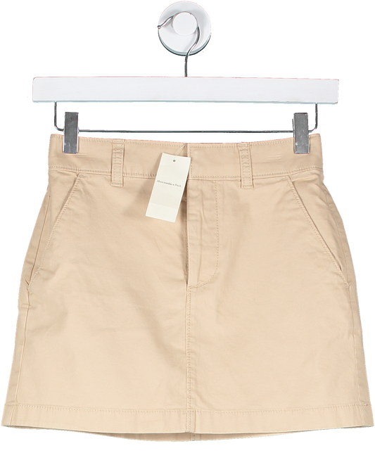 Abercrombie & Fitch Beige Mini Skirt UK XXS