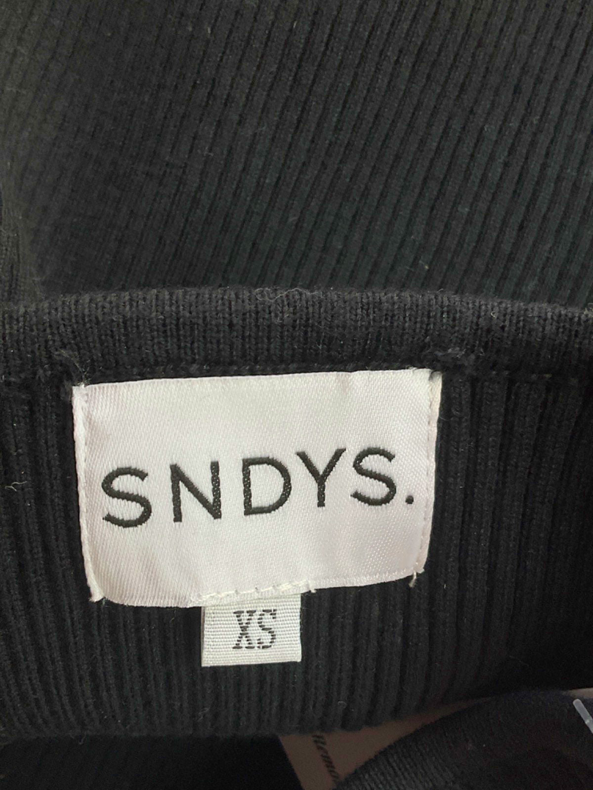 SNDYS Black Ribbed Tube Top UK XS