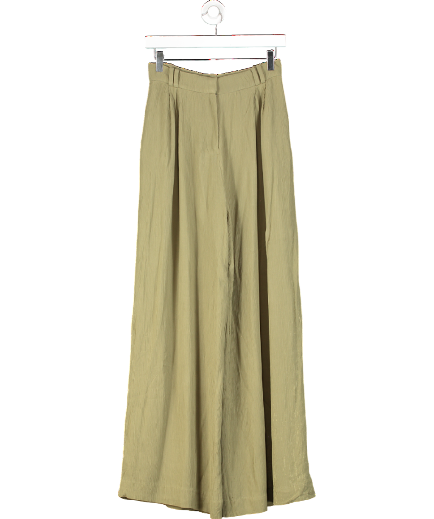 & Other Stories Green Wide Leg Trousers UK 6