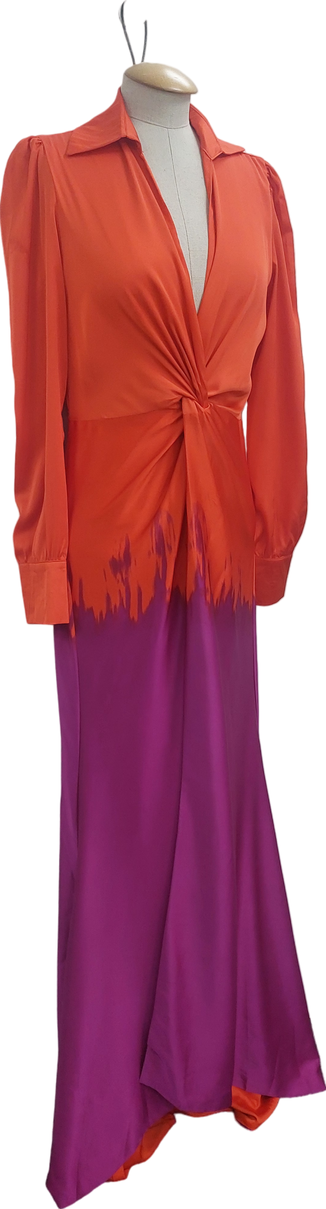 Fashion Nova Orange Melissa Ombre Maxi Dress UK XS