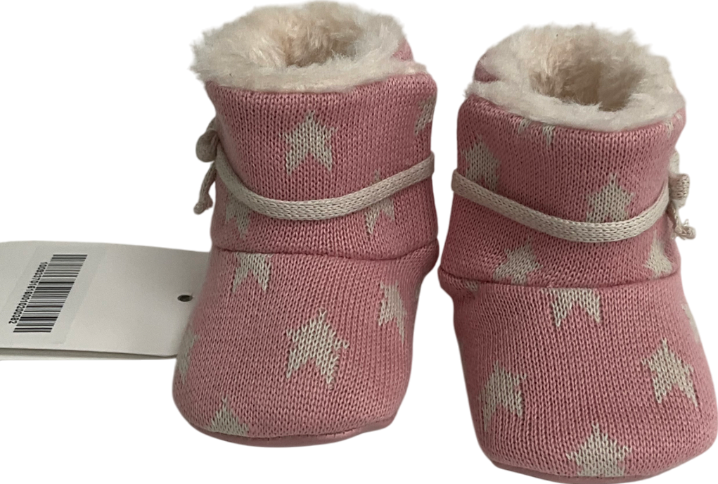 Mayoral Pink Star Embellished Knitted Pre Walker Shoes UK 1 EU 16 👼