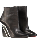Christian Louboutin Black Levitibootie Calf Leather Wedge Heel Boots - Rare UK 4 EU 37 👠