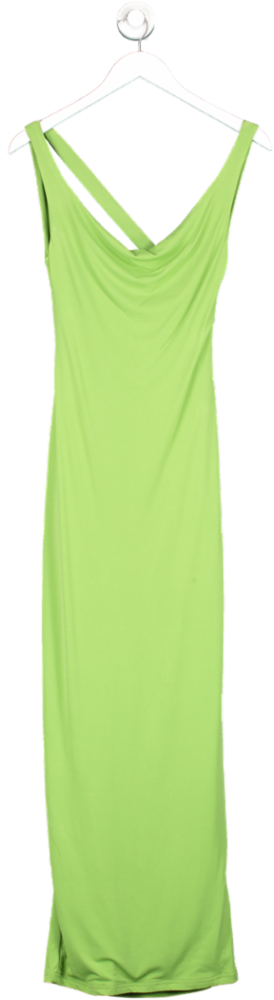 Simmi London Green Dionne Crowe Speechless Cowl Neck Backless Maxi Dress UK 10