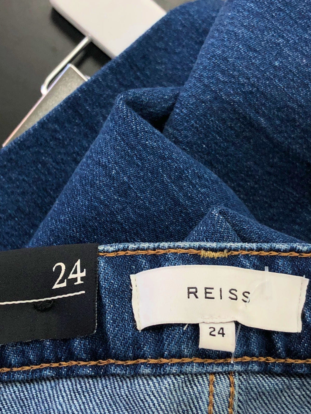 Reiss Blue Straight High Rise Jeans UK 6