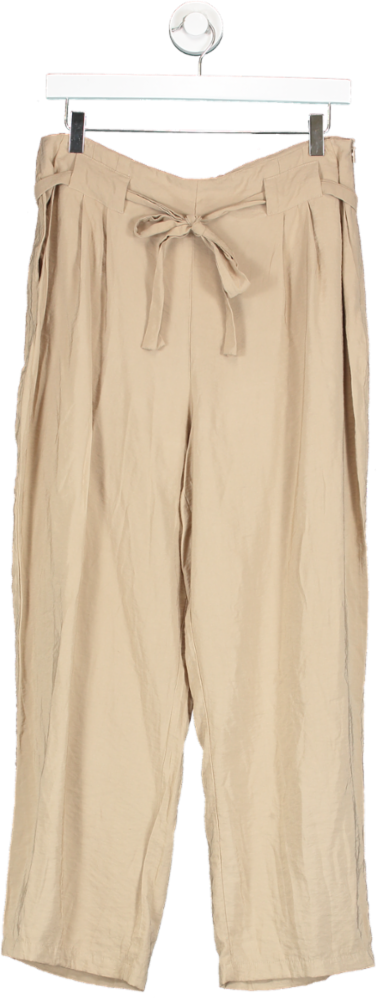 Whistles Beige Belted Casual Trousers UK 12