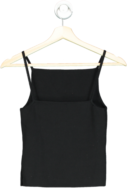 Shona Joy Black Ribbed Tank Top UK S