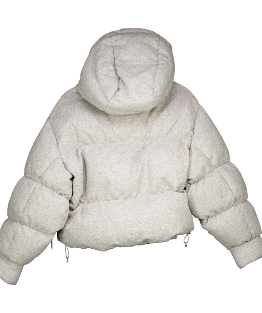 Cordova Grey Marl Aomori Wool-blend Down Jacket UK XS