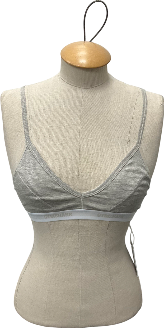 gymshark Grey Ribbed Bralette UK S