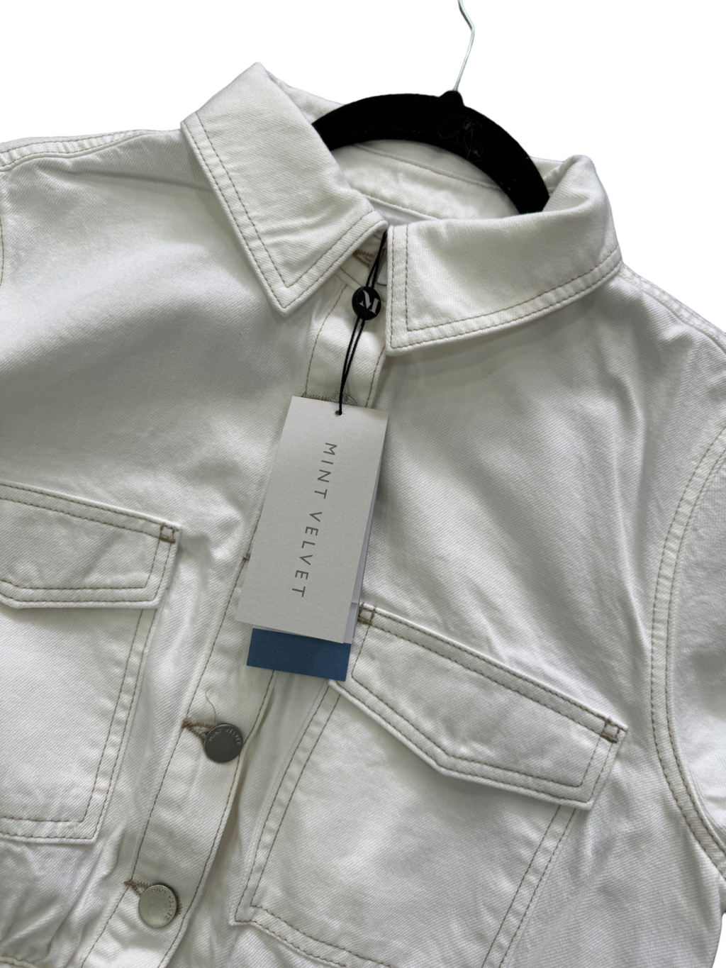 Mint Velvet White 2 in 1 Denim Midi Dress UK 14