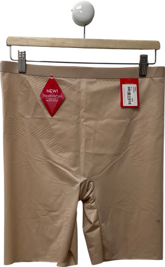 Spanx Beige Seamless Medium Control High Waist Shorts - Champagne UK XL