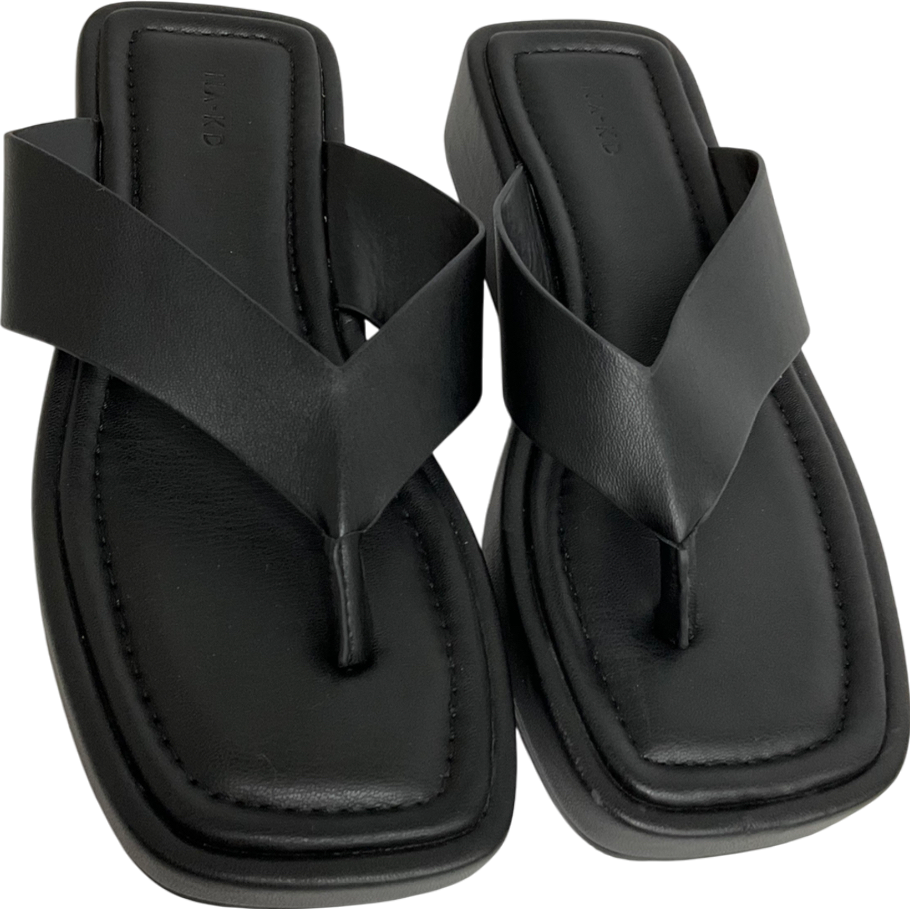 M&S Black Getaway Flatform Flip Flops UK 5 EU 38 👠