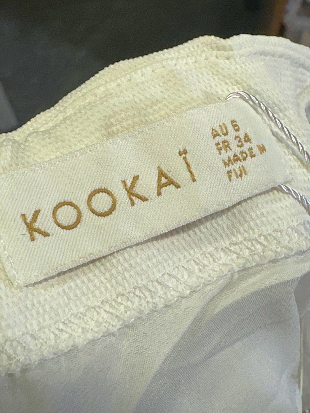 Kookai Natural White Oyster Vest Top UK 6