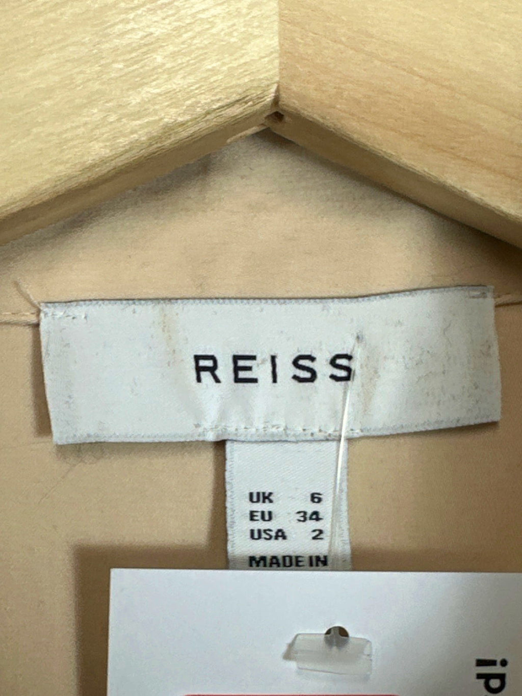 Reiss Cream Shirtdress UK 6