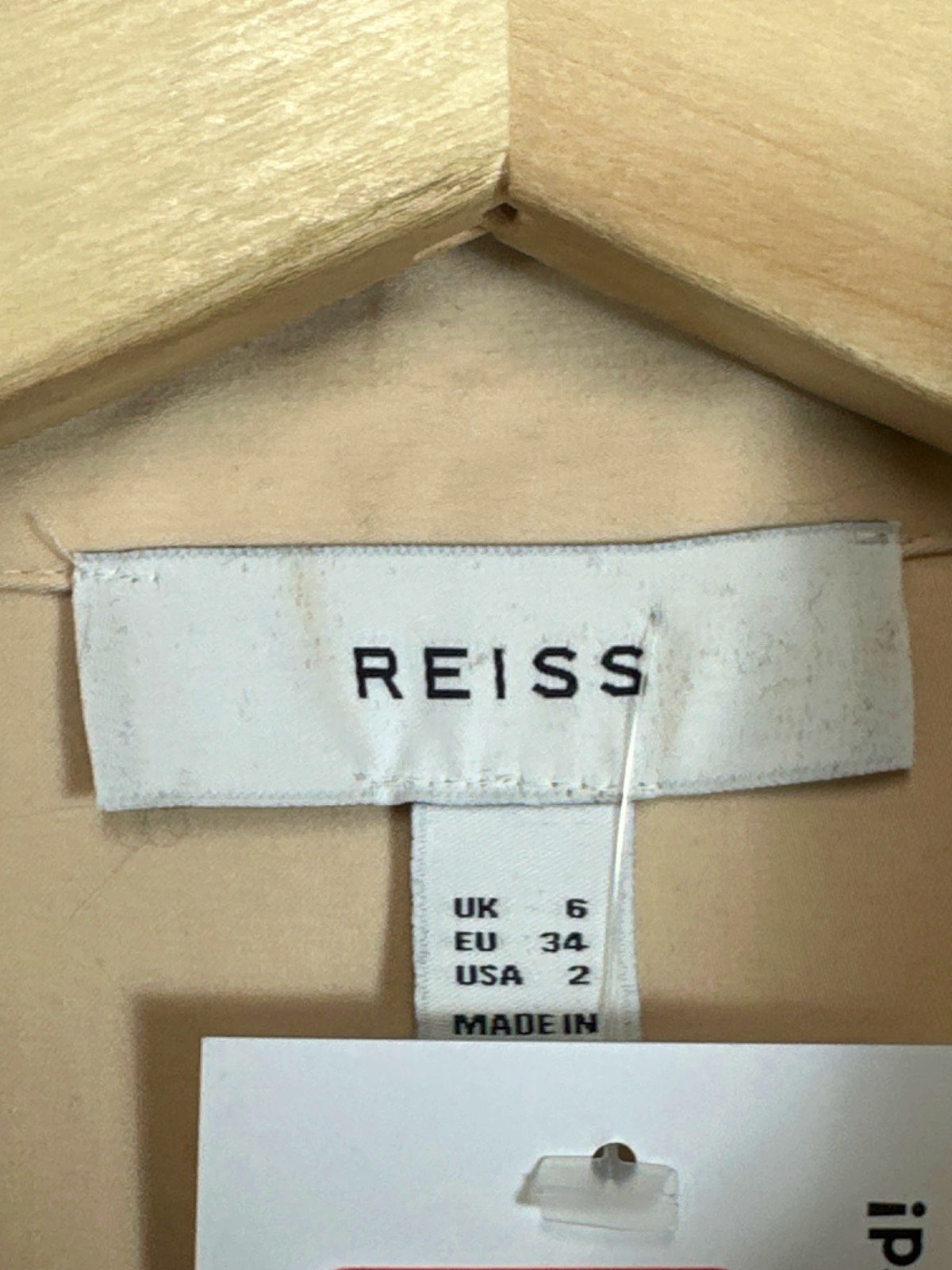 Reiss Cream Shirtdress UK 6