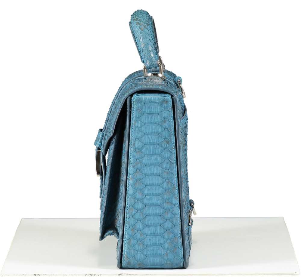 S'uvimal Blue Python Skin backpack /Crossbody Bag