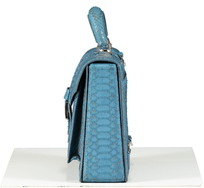 S'uvimal Blue Python Skin backpack /Crossbody Bag