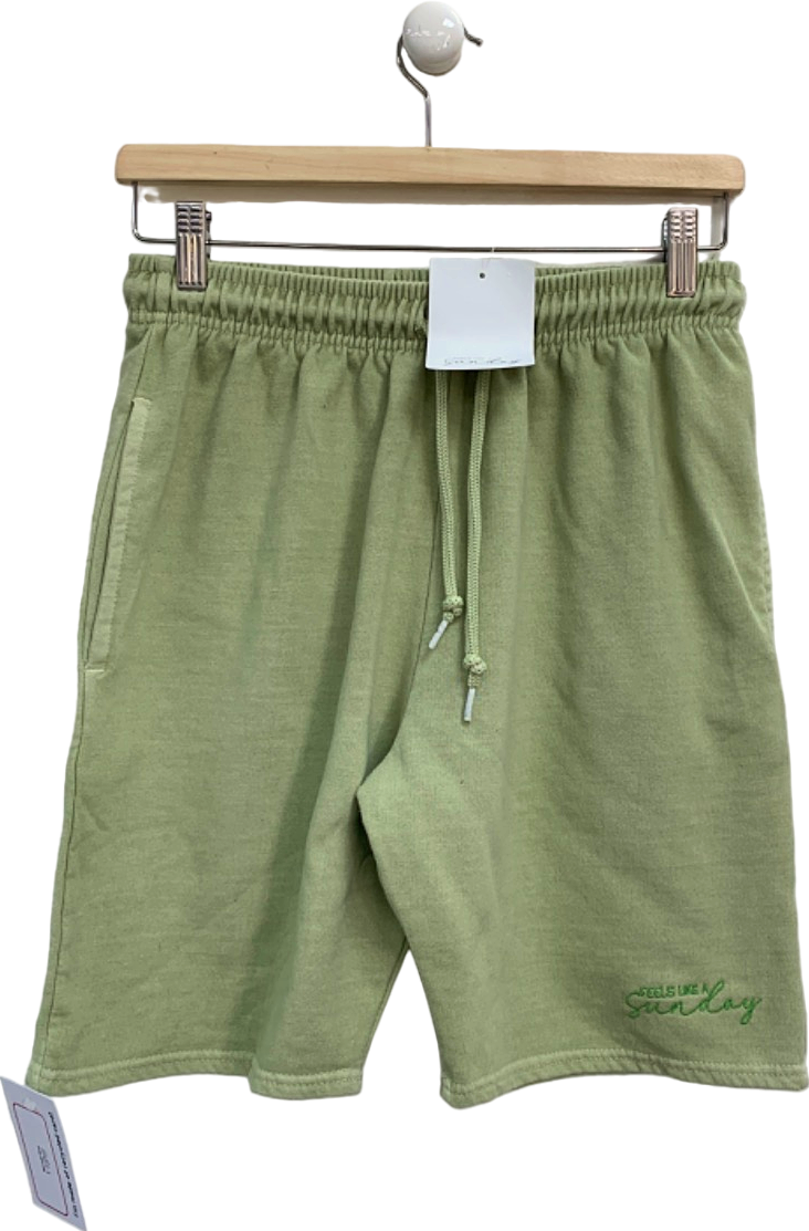 Feels Like a Sunday Green Sweat Shorts UK S