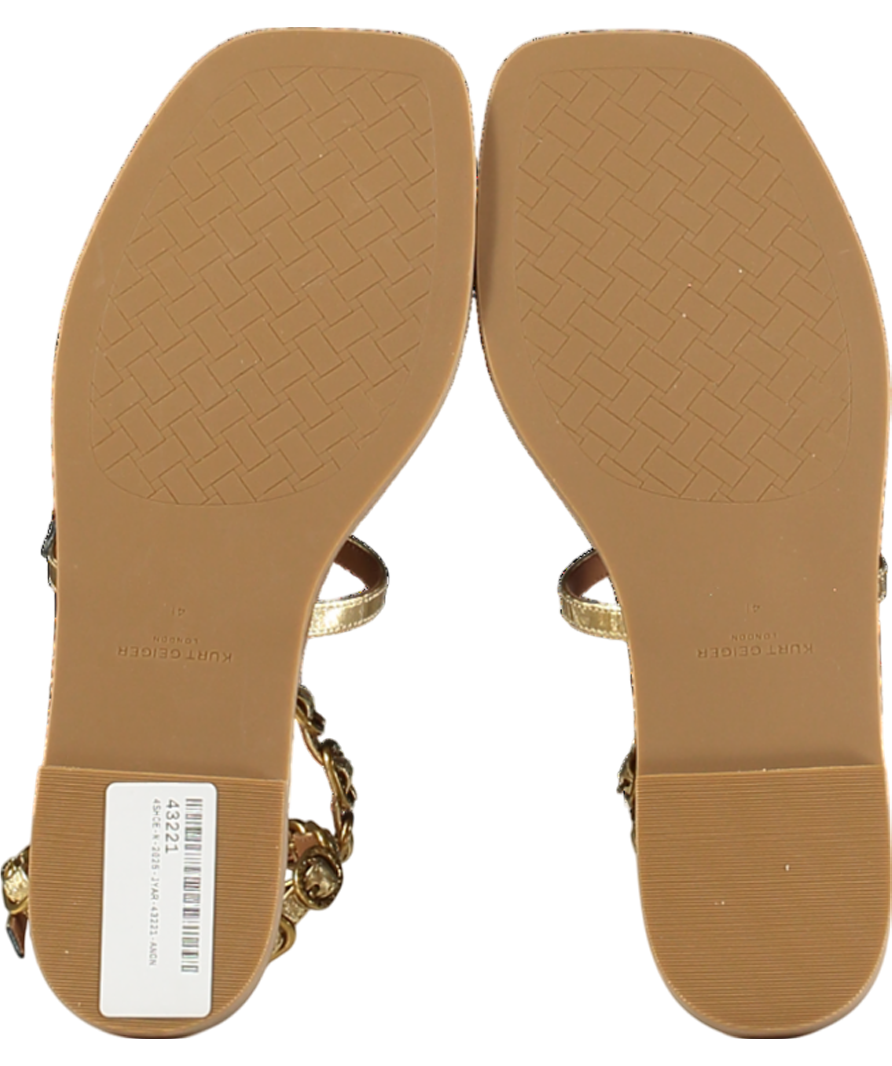 Kurt Geiger Metallic Regent Flat Gladiator Sandal UK 8 EU 41 👠