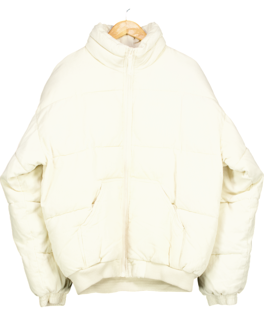 Urban Outfitters Cream Bdg Donna Corduroy Puffer Jacket UK L