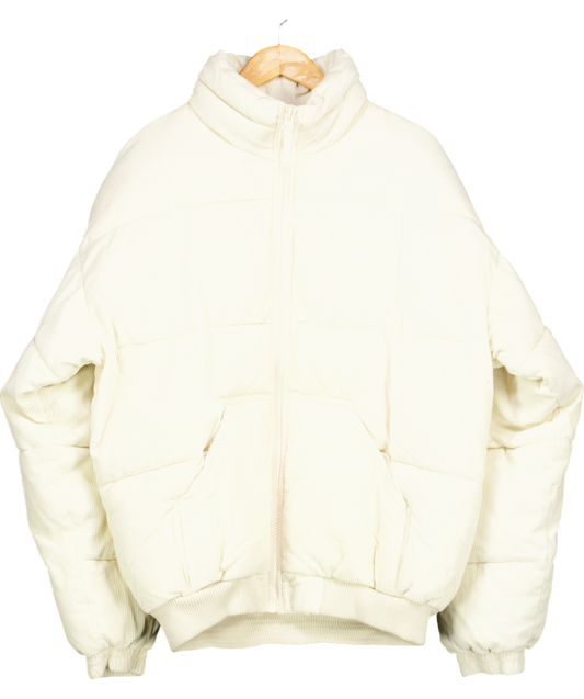 Urban Outfitters Cream Bdg Donna Corduroy Puffer Jacket UK L