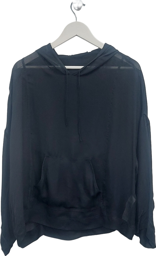 ZARA Black Sheer Hoodie UK XS/S