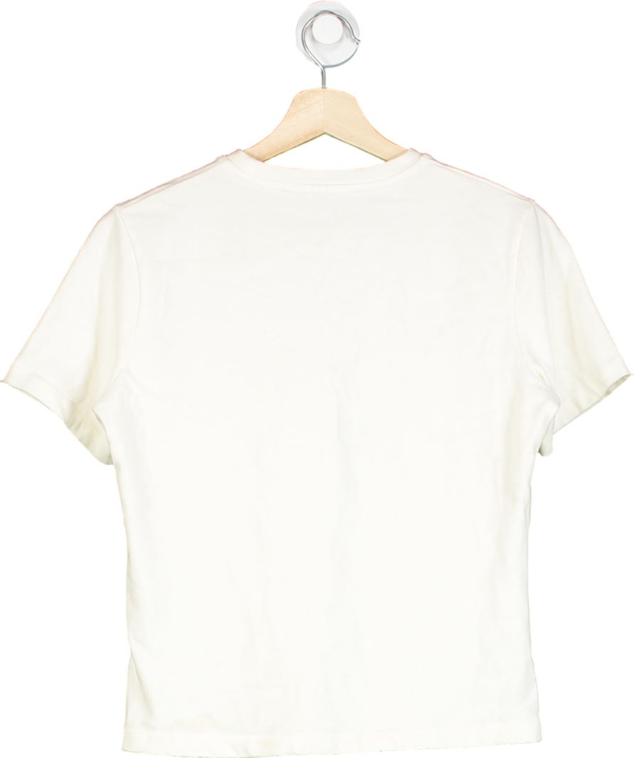 Colors Cream Plain T-shirt UK XS