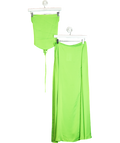 Deusa Green Jade Skirt & Jade Top In Silk UK 8