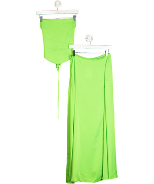 Deusa Green Jade Skirt & Jade Top In Silk UK 8
