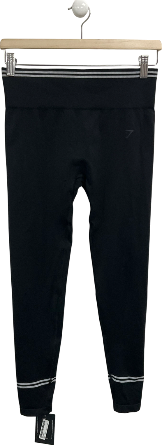 gymshark Black Contrast Seamless Leggings UK L