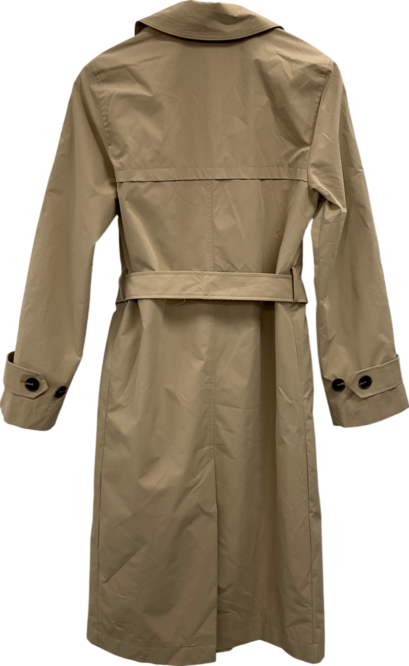 New Look Beige Tall Double Breasted Mac Coat UK 10