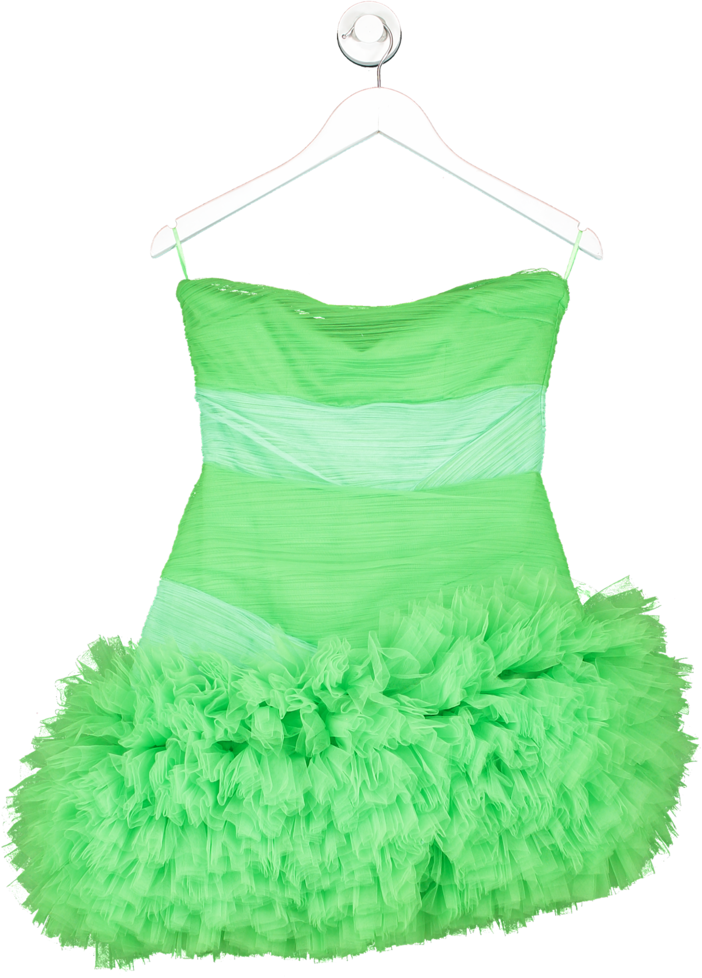 H&M Green Metaverse Voluminous Tulle Dress UK 8