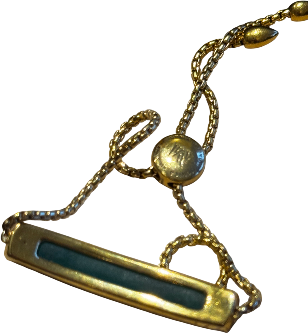 Monica Vinader Baja Bracelet 18k Gold Vermeil & Green Onyx
