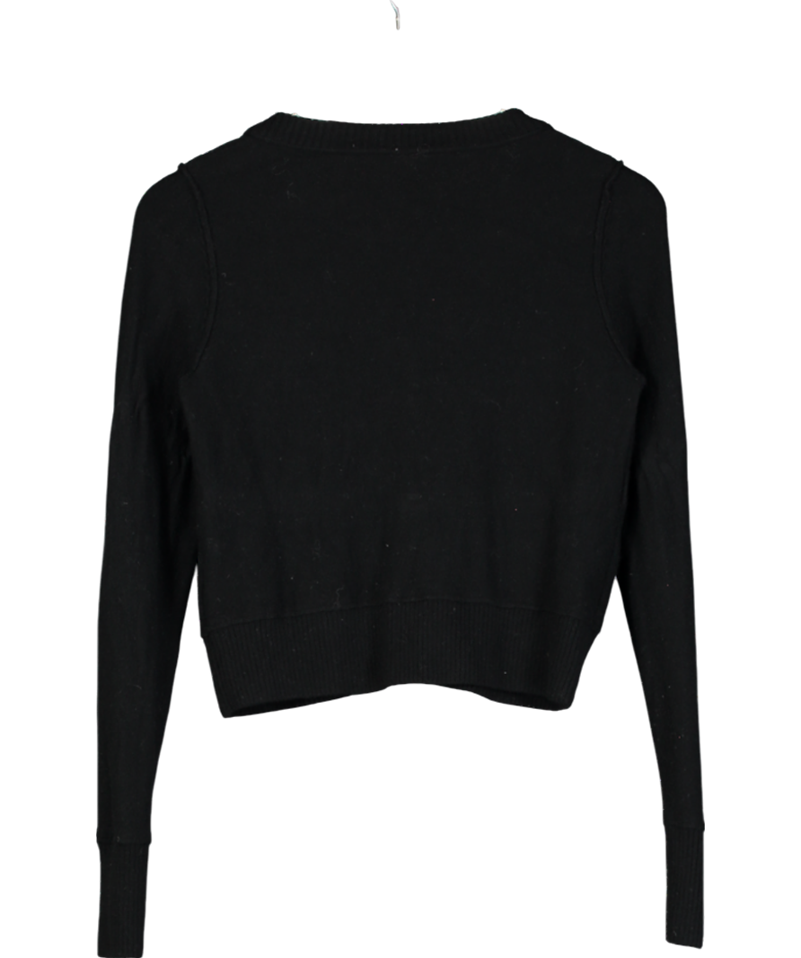 Free People Black Wool And Cashmere Blend Cardigan UK XS