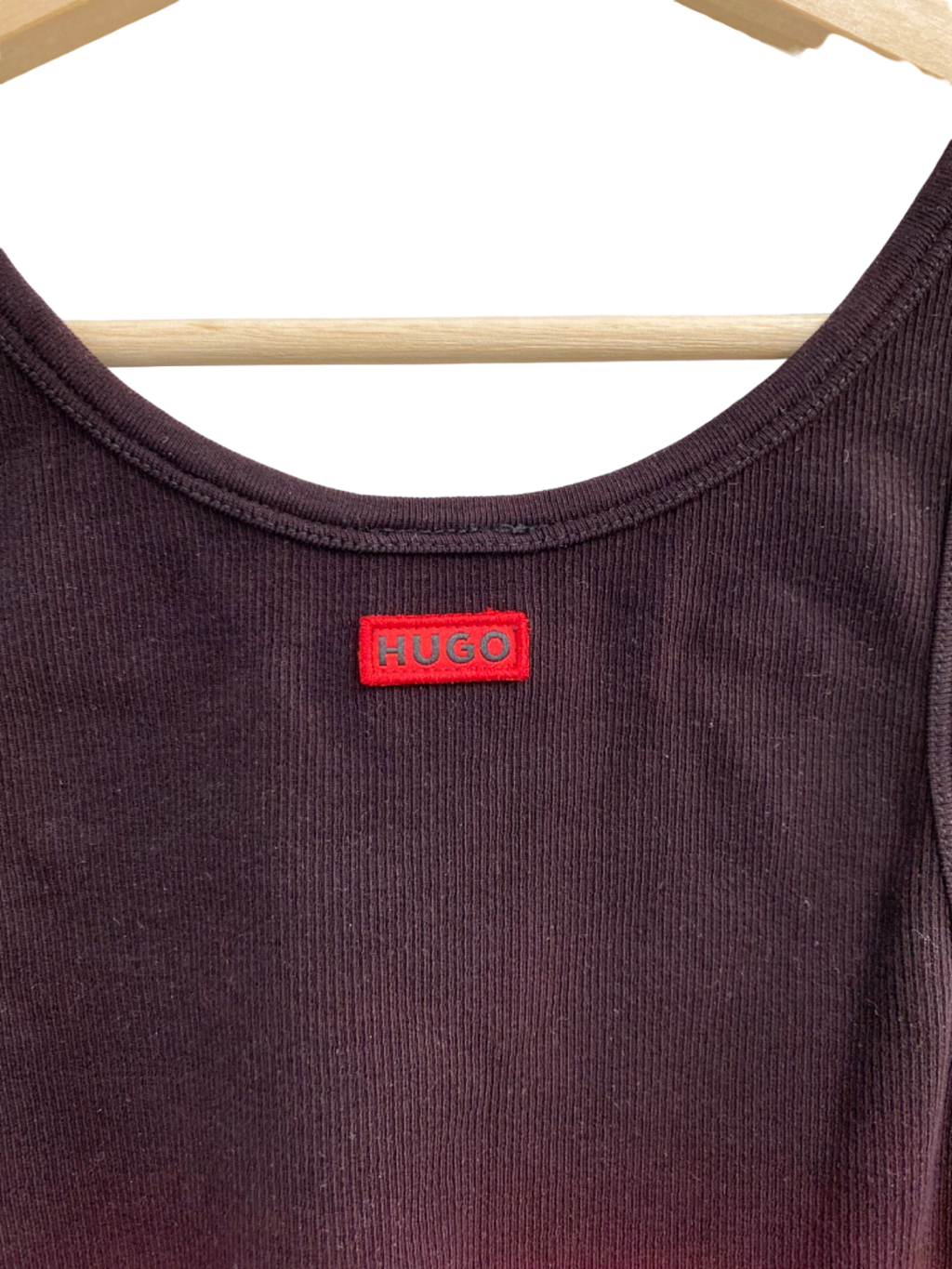 Hugo Black and Red Ombre Tank Top UK 8