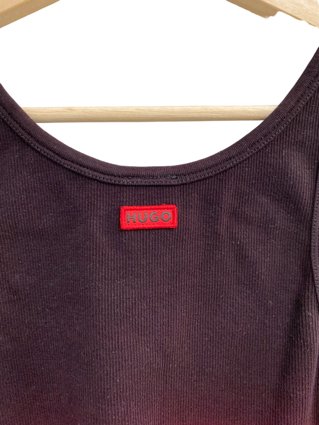 Hugo Black and Red Ombre Tank Top UK 8