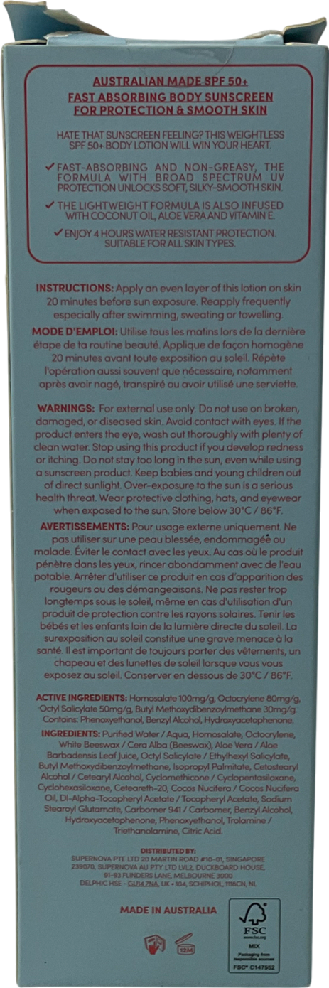 Coco & Eve Body Sunscreen Spf50+ 200ml