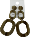 john lewis Brown Patten Earrings