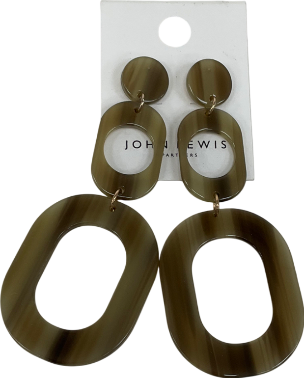 john lewis Brown Patten Earrings