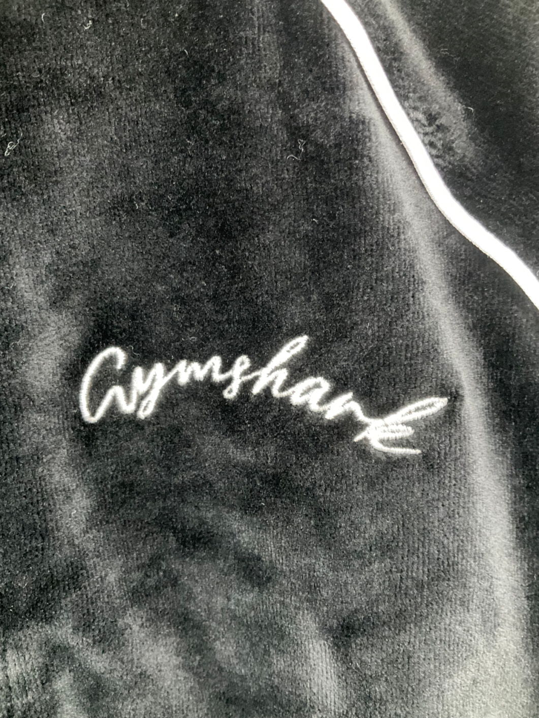 gymshark Black Velour Tracktop UK XS