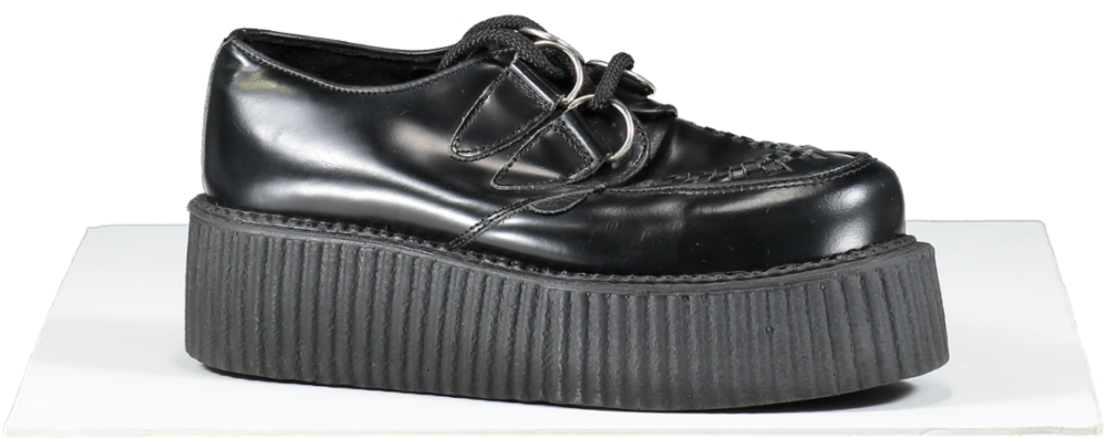 Underground Black Walfrun Double Platform Lace Up Creepers UK 4 EU 37 👠