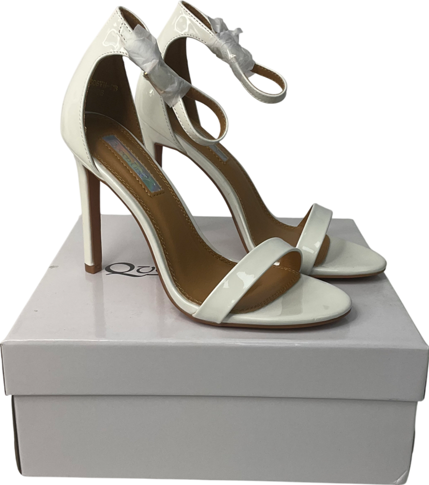 queen lina White Ankle Strap Heels UK 3 EU 36 👠