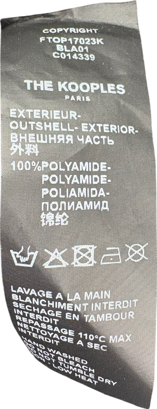 The Kooples Black Sparkly Long Sleeve Blouse UK S