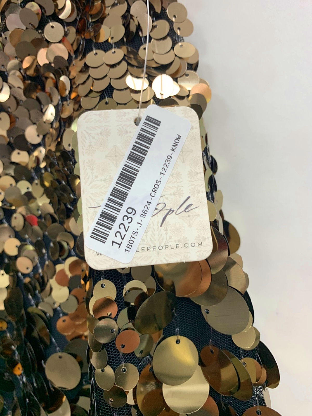 Free People Gold Sequin Mini Skirt UK 8