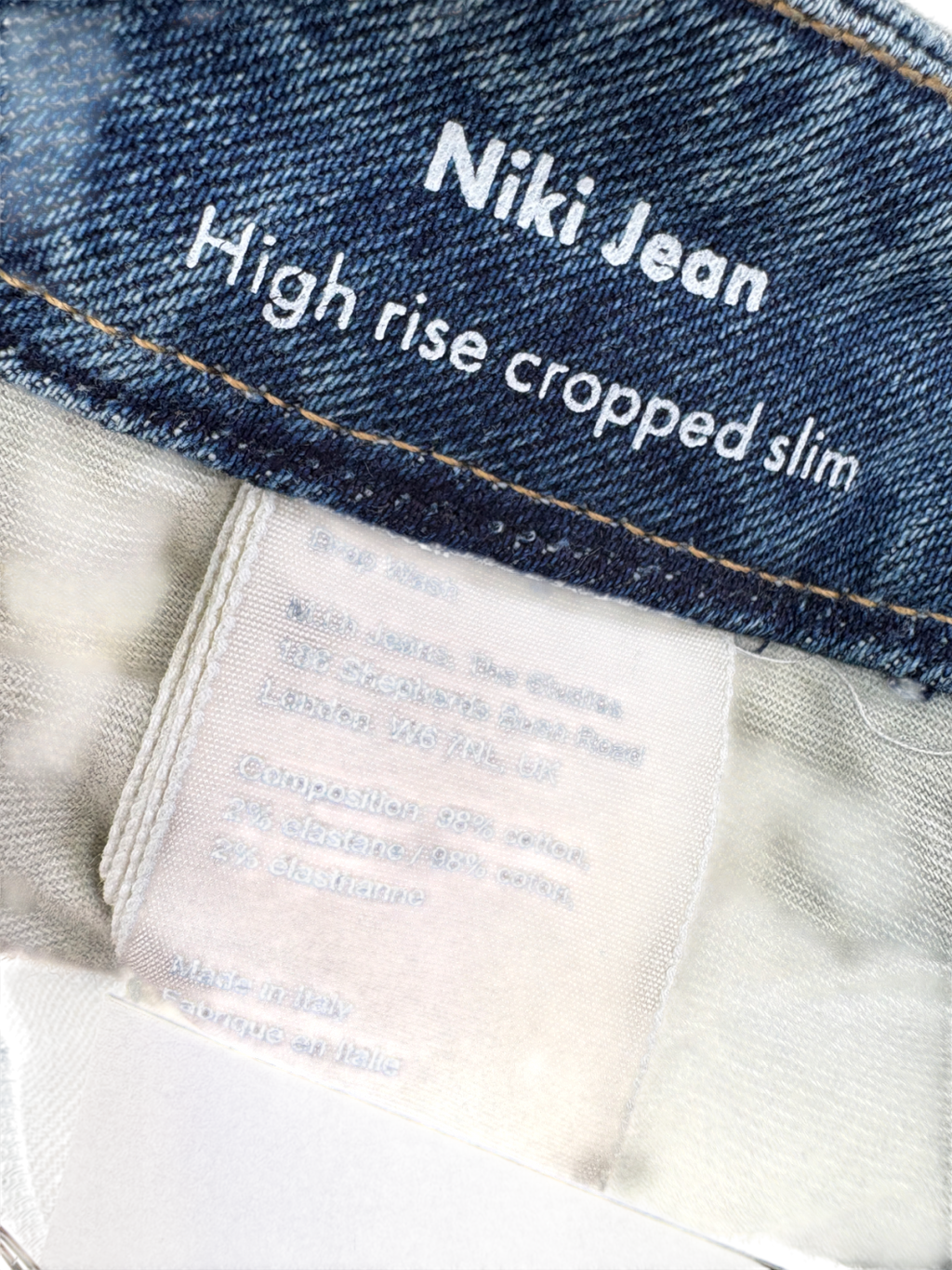 MIH Jeans Blue Niki High Rise Cropped Jeans W25