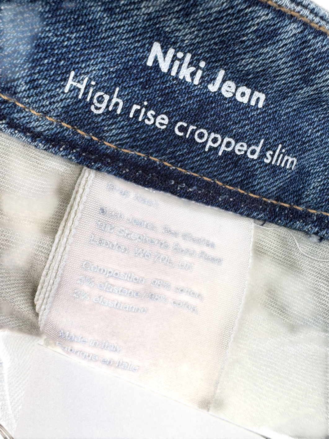MIH Jeans Blue Niki High Rise Cropped Jeans W25