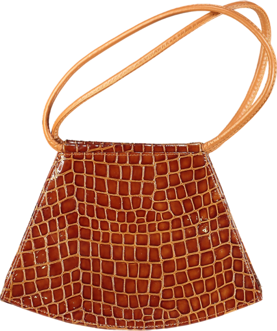 Vacare Brown Croc Effect Handbag