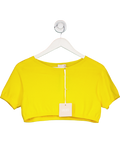 Liu Jo Milano Yellow Maglia Crop Top UK XS