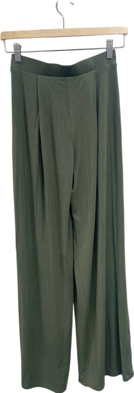 Fashion Nova Olive Wide Leg Trousers UK S