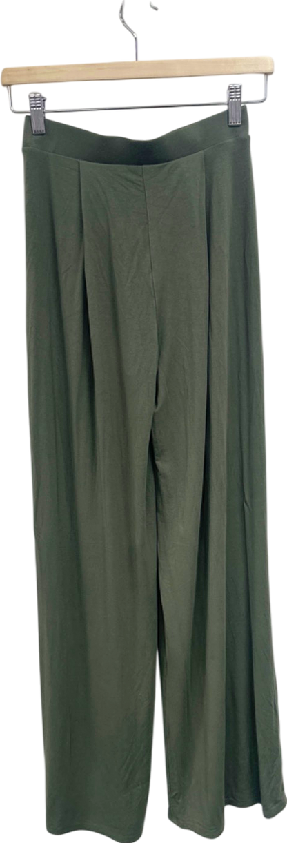 Fashion Nova Olive Wide Leg Trousers UK S