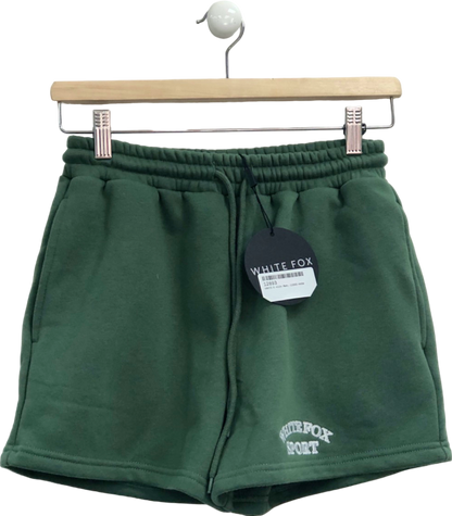 White Fox Green Sport Shorts UK XS